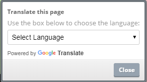 Translate menu 