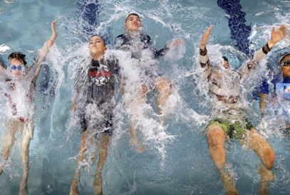  students swimming