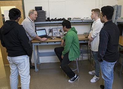 CTE students and teacher 